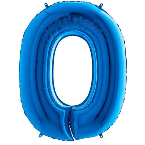 Grabo Blue Number 0 Foil Balloon (40")