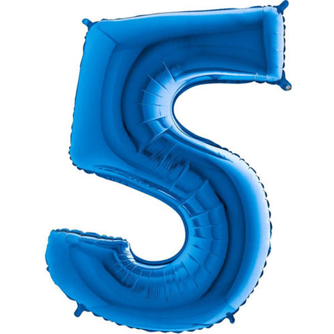 Grabo Blue Number 5 Foil Balloon (40")