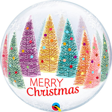 Christmas Trees & Snowflakes Bubble (22")