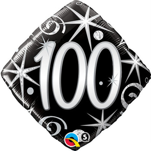 Elegant Sparkles & Swirls 100 Foil Balloon (18")
