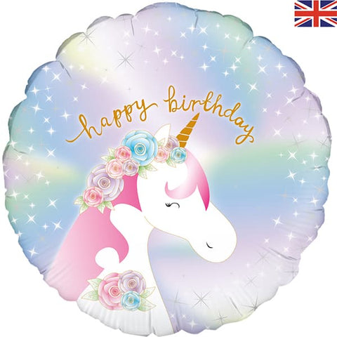 Pastel Unicorn Birthday Foil Balloon (18")
