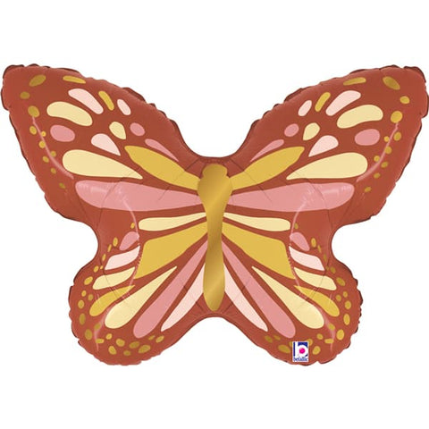 Boho Butterfly Supershape Foil Balloon (35")