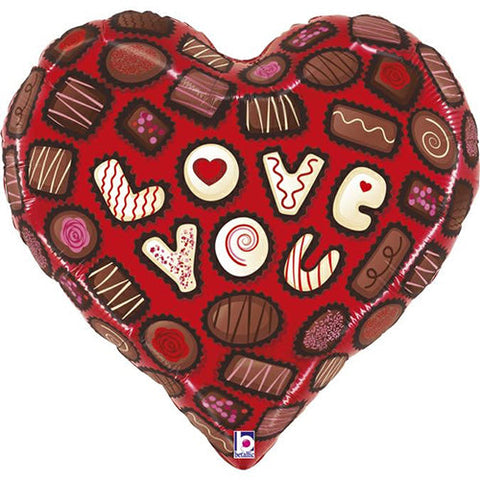 Chocolate Heart - Supershape Foil Balloon (30")