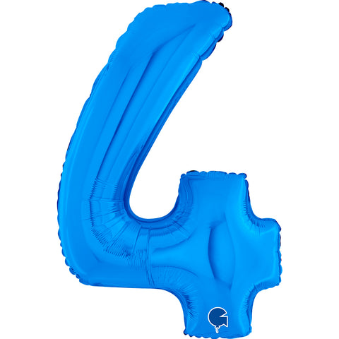 Grabo Blue Number 4 Foil Balloon (26")