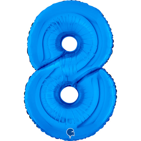 Grabo Blue Number 8 Foil Balloon (26")