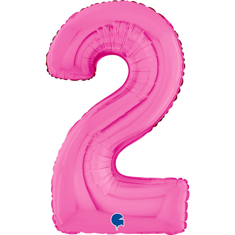 Grabo Fuchsia Number 2 Foil Balloon (26")