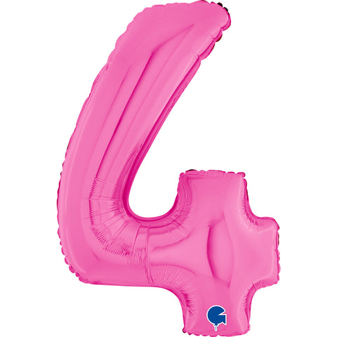 Grabo Fuchsia Number 4 Foil Balloon (26")
