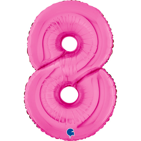 Grabo Fuchsia Number 8 Foil Balloon (26")