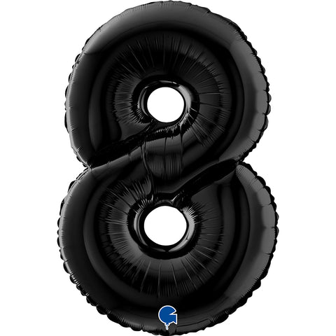 Grabo Black Number 8 Foil Balloon (26")