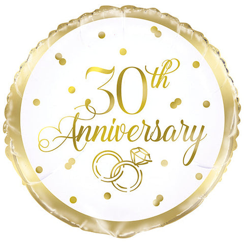 30th Anniversary Foil Balloon (18")