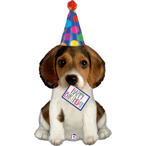 Birthday Puppy Supershape Foil Balloon (37")