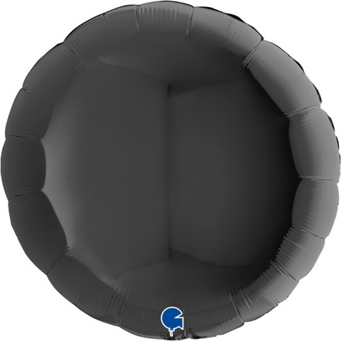 Black Round Foil Balloon (18")
