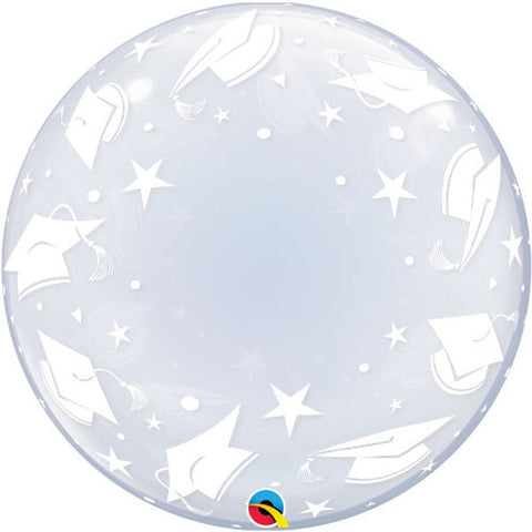 Graduation Caps Deco Bubble Balloon (24")