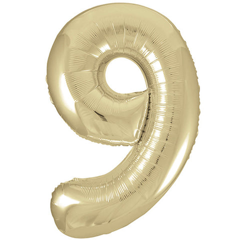 Unique White Gold Number 9 (34")