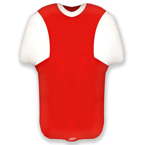 Red & White Metallic Football Shirt Foil Balloon (24")
