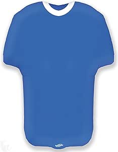 Blue Metallic Football Shirt Foil Balloon (24")