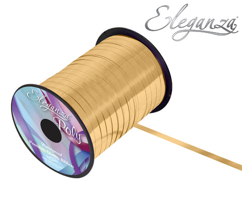 Eleganza Poly Curling Ribbon Metallic 5mm x 250yds (Gold)