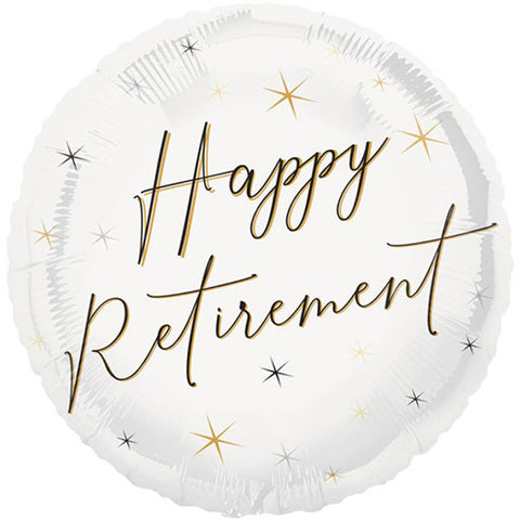 Happy Retirement Fancy Script Foil Balloon (18")