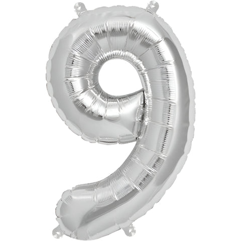 North Star Number 9 Foil Balloon (16")