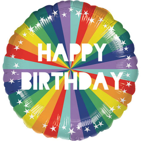 Happy Birthday Rainbow Foil Balloon (18")