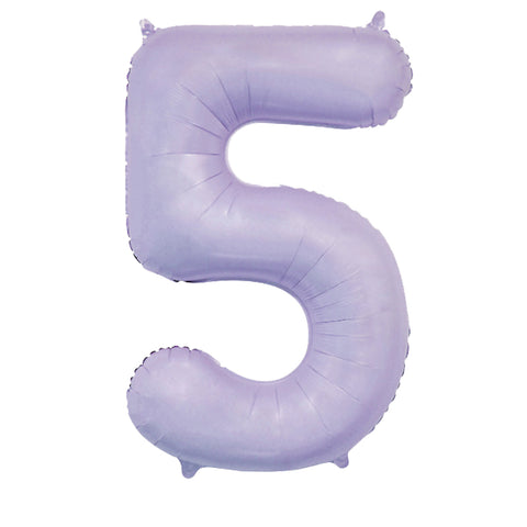 Sensations Matt Lilac Number 5 Foil Balloon (30")