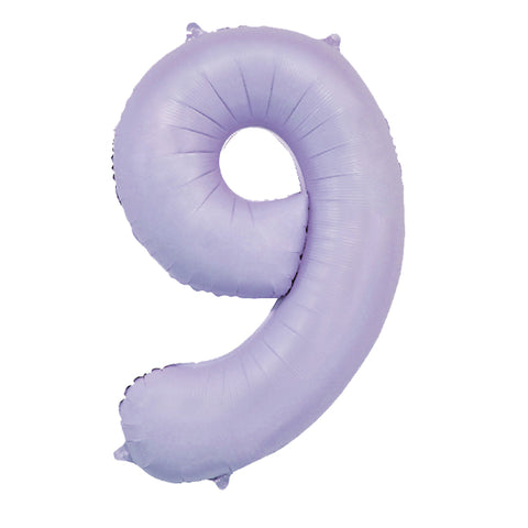 Sensations Matt Lilac Number 9 Foil Balloon (30")