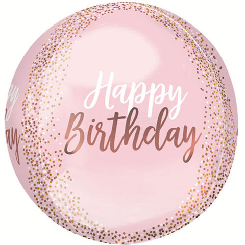 Orbz Happy Birthday Blush Foil Balloon (16")