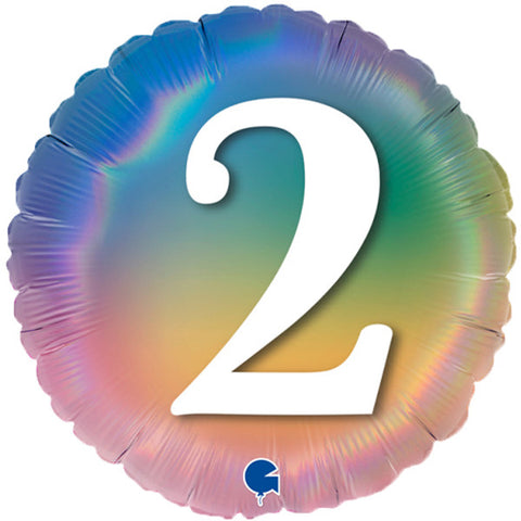 Colourful Rainbow Age 2 Foil Balloon (18")