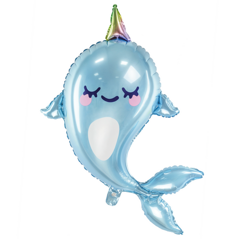 Adorable Narwhal Foil Balloon (34")