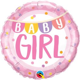 Baby Girl Banner Foil Balloon (18")