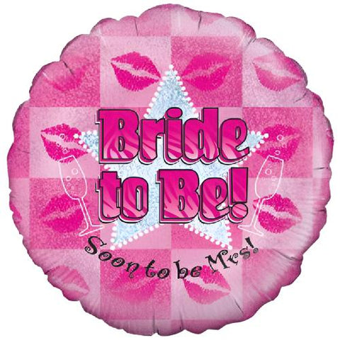 Bride To Be Kisses Foil Balloon (18")