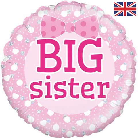 Big Sister Pink Holographic Foil Balloon (18")