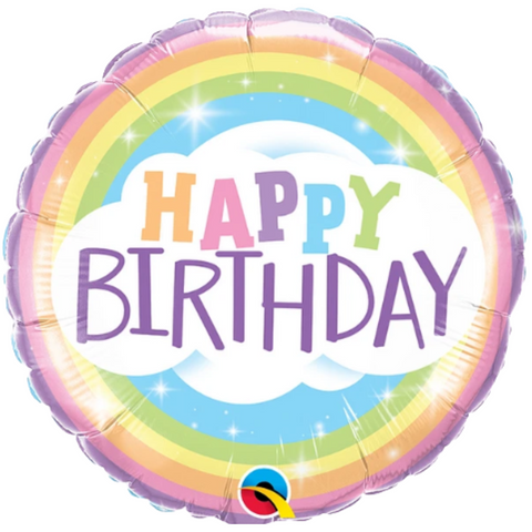 Happy Birthday Rainbow Round Foil (18")