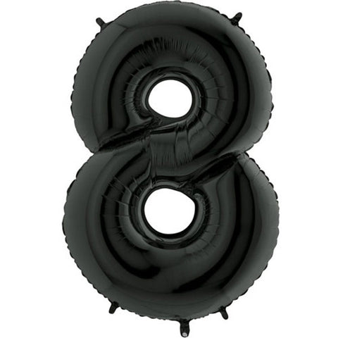 Grabo Black Number 8 Foil Balloon (40")