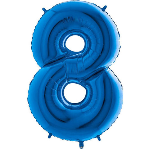 Grabo Blue Number 8 Foil Balloon (40")