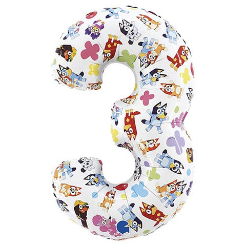 Grabo Bluey Number 3 Foil Balloon (26")