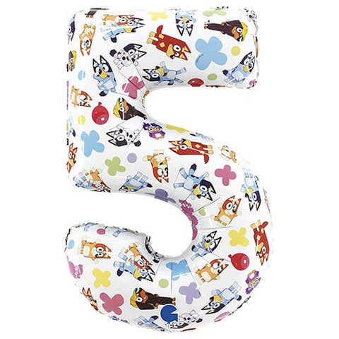 Grabo Bluey Number 5 Foil Balloon (26")