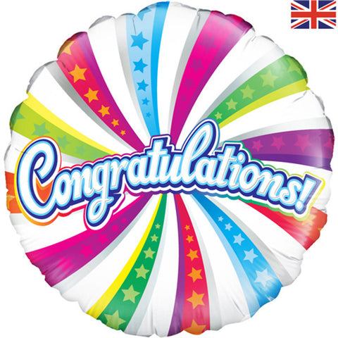 Congratulations Swirl Foil Balloon (18")