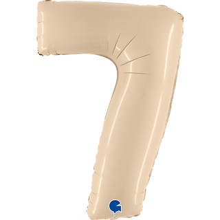 Grabo Cream Satin Number 7 Foil Balloon (40")