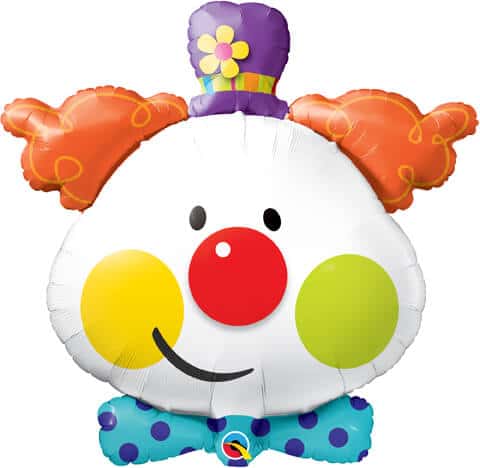 Cute Clown Head Foil Balloon (36")