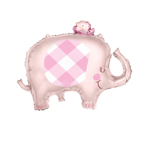 Pink Elephant Foil Supershape Balloon (29")