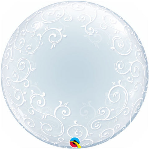 Fancy Filigree Deco Bubble Balloon (24")
