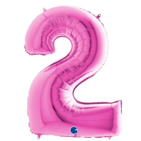 Grabo Fuchsia Number 2 Foil Balloon (40")