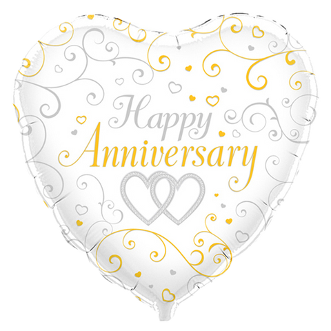 Happy Anniversary Heart Foil Balloon (18")