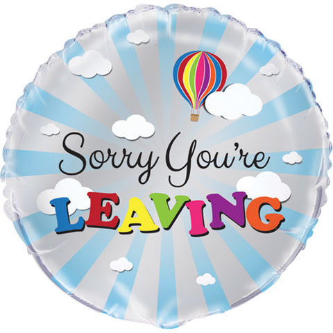 Sorry You're Leaving Hotair Foil Balloon (18")