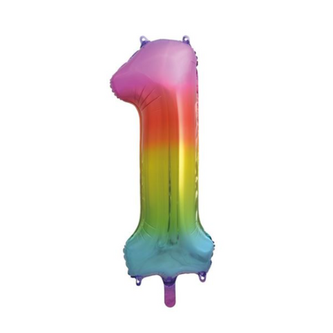 Sensations Rainbow Trendies Number 1 Foil Balloon (34")