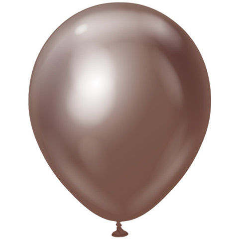 Kalisan Mirror Chocolate Brown Latex Balloons (18")