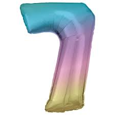 Riethmuller Rainbow Number 7 Foil Balloon (33")
