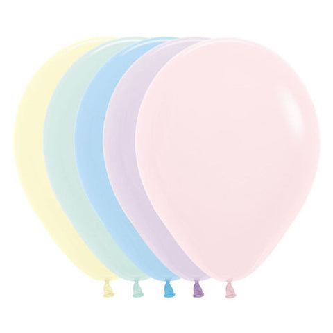 Sempertex Pastel Matte Assorted (12")