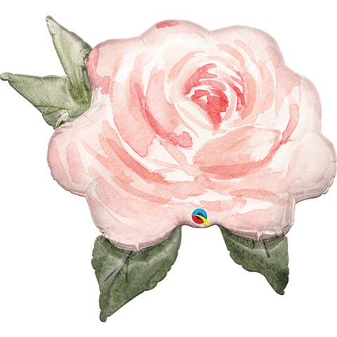 Pink Watercolour Rose Foil Balloon (36")